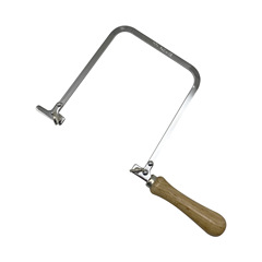 Wooden handle raffia saw bow jig saw U-shaped saw wire saw DIY handmade model saw bow grinding activity fixed