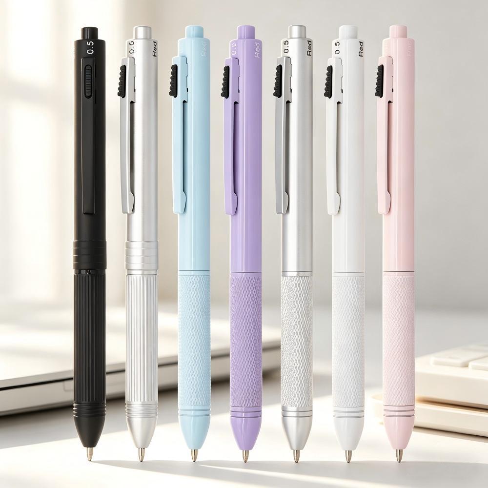 Gravity-Sensitive Multifunctional Metal Pen, High-Tech Student Ballpoint Pen, Four-Color Four-in-One Automatic Pencil