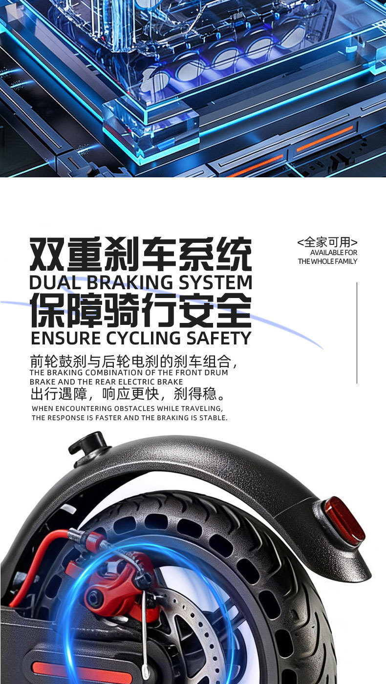 Cross-border Xiaomi scooter with dual front and rear shock absorbers, portable and foldable lithium battery two-wheeled electric vehicle for adults