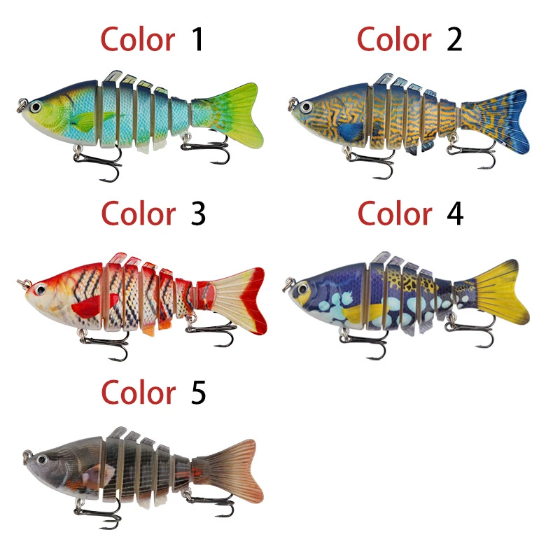 Многосуставная жесткая пластиковая приманка Luya Swimbait, 7-сегментная тонущая приманка для пресной воды, реалистичные цвета