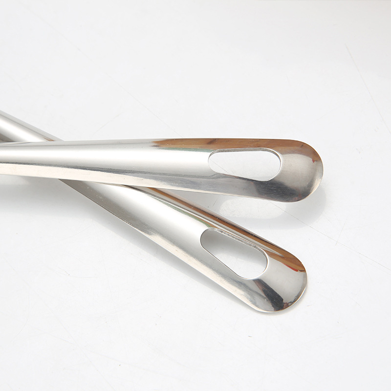 Cuchara de olla caliente, cuchara de acero inoxidable de mango largo engrosado, colador, vajilla de cocina, cuchara de sopa y papilla, juego de mango largo al por mayor