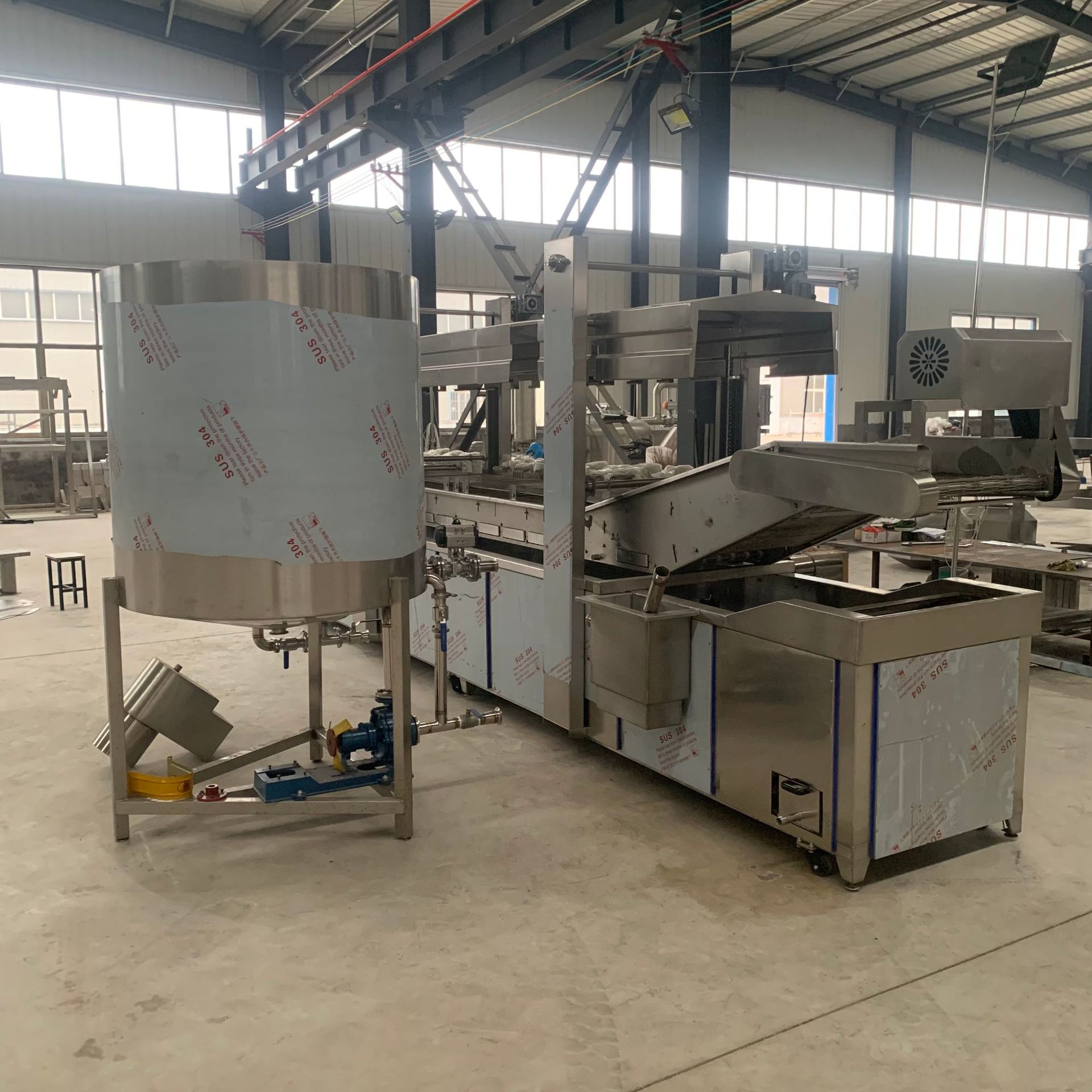 江米条油炸机自动油炸机器 江米条油炸锅 全自动江米条油炸生产线