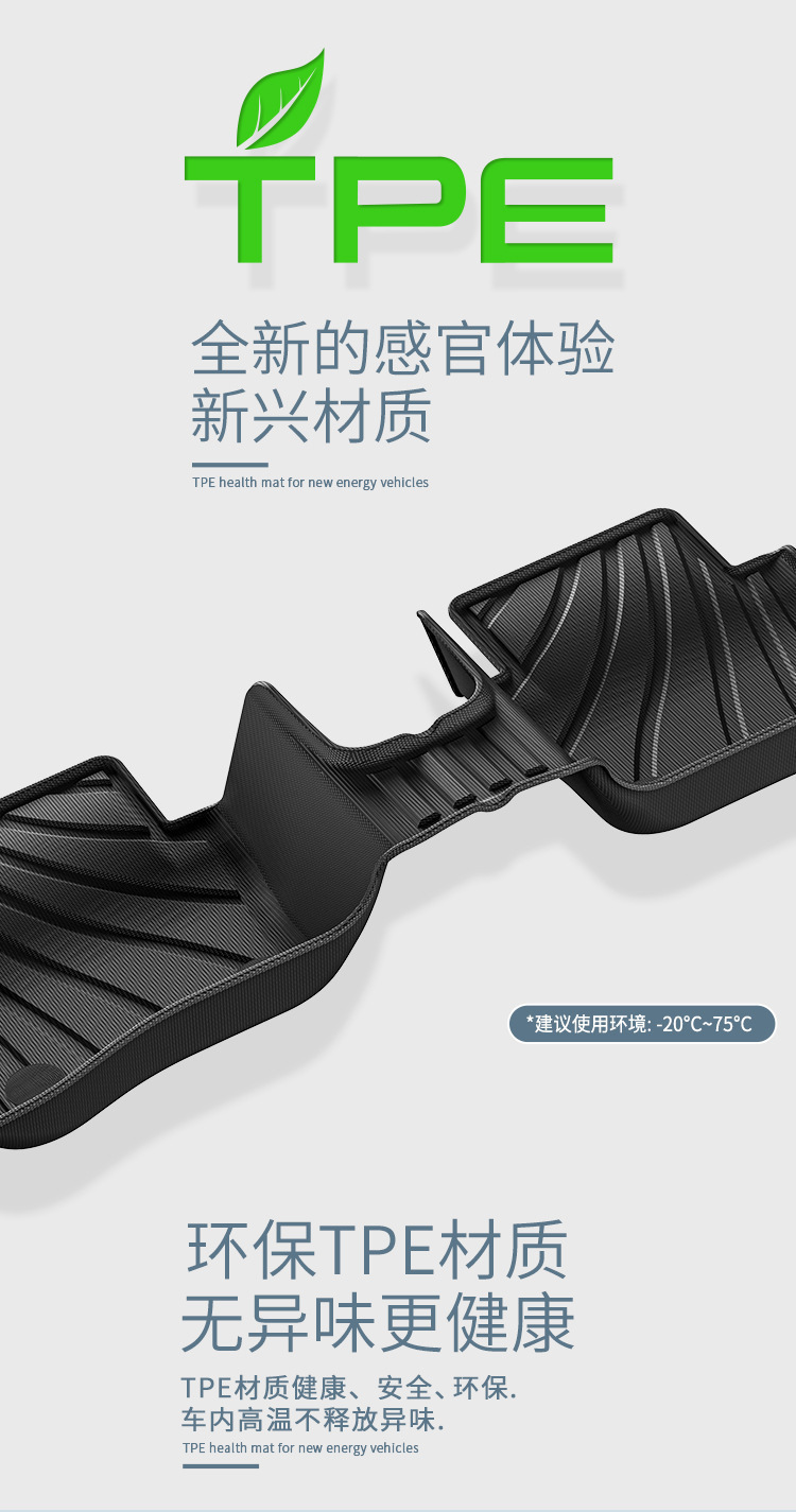Suitable for 24 Mercedes-Benz E-Class Long-Wheelbase Car Floor Mats, Full Tpe Floor Mats, Special Car Floor Mats, Trunk Mats
