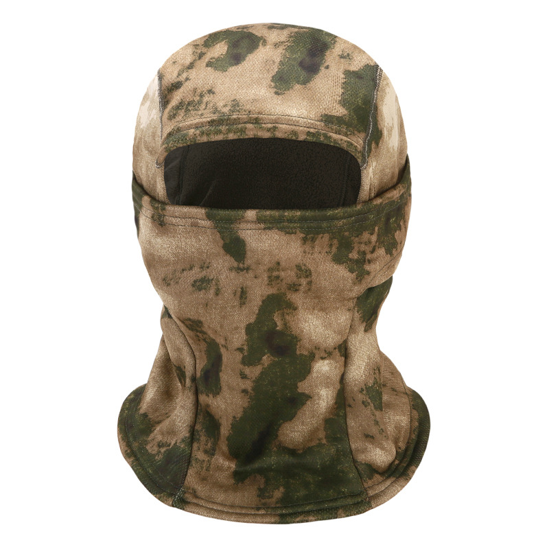 Nuevo camuflaje vellón sombrerería máscara de equitación al aire libre montañismo sombrero a prueba de frío protección solar sombra solar máscara caliente de secado rápido