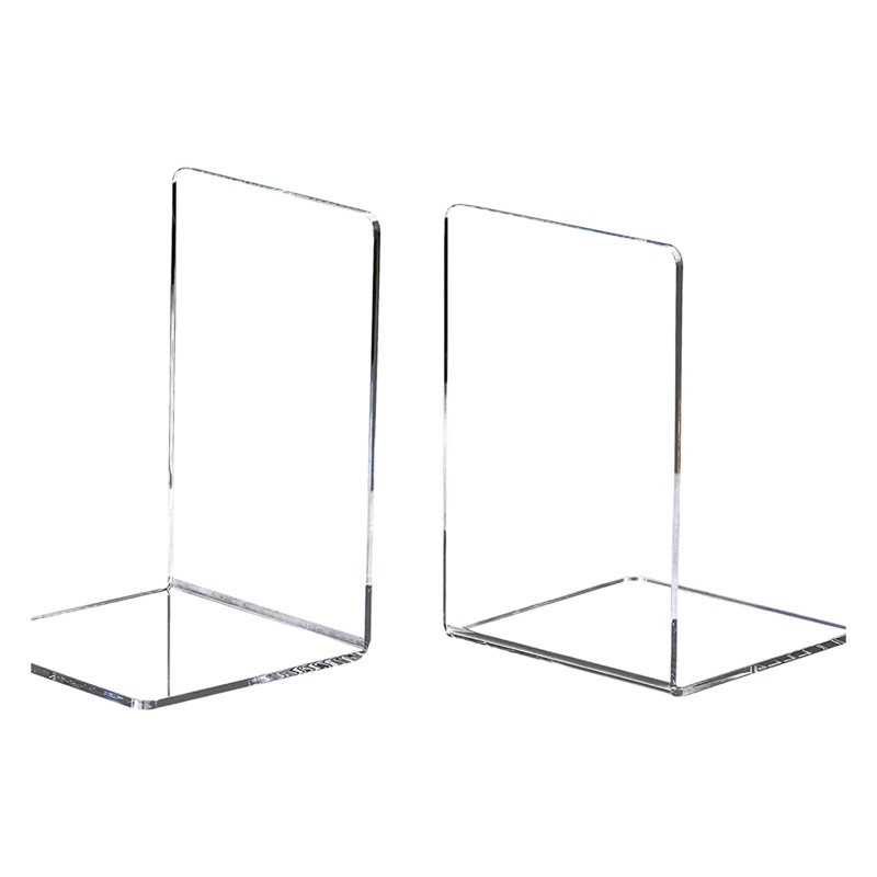 Libro acrílico transparente simple transfronterizo, clip de libro en forma de L, tablero de bloqueo de película, papelería de aprendizaje, almacenamiento de libros, soporte de libros