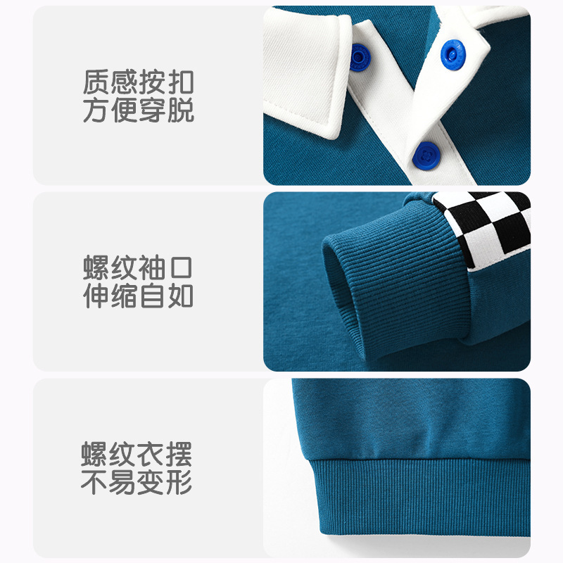 史努比男童卫衣春秋款2025新款儿童洋气POLO衫上衣宝宝婴幼儿秋装|undefined