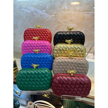 跨境小香风时尚晚宴手拿包欧美风大牌夹子盒子斜挎包女