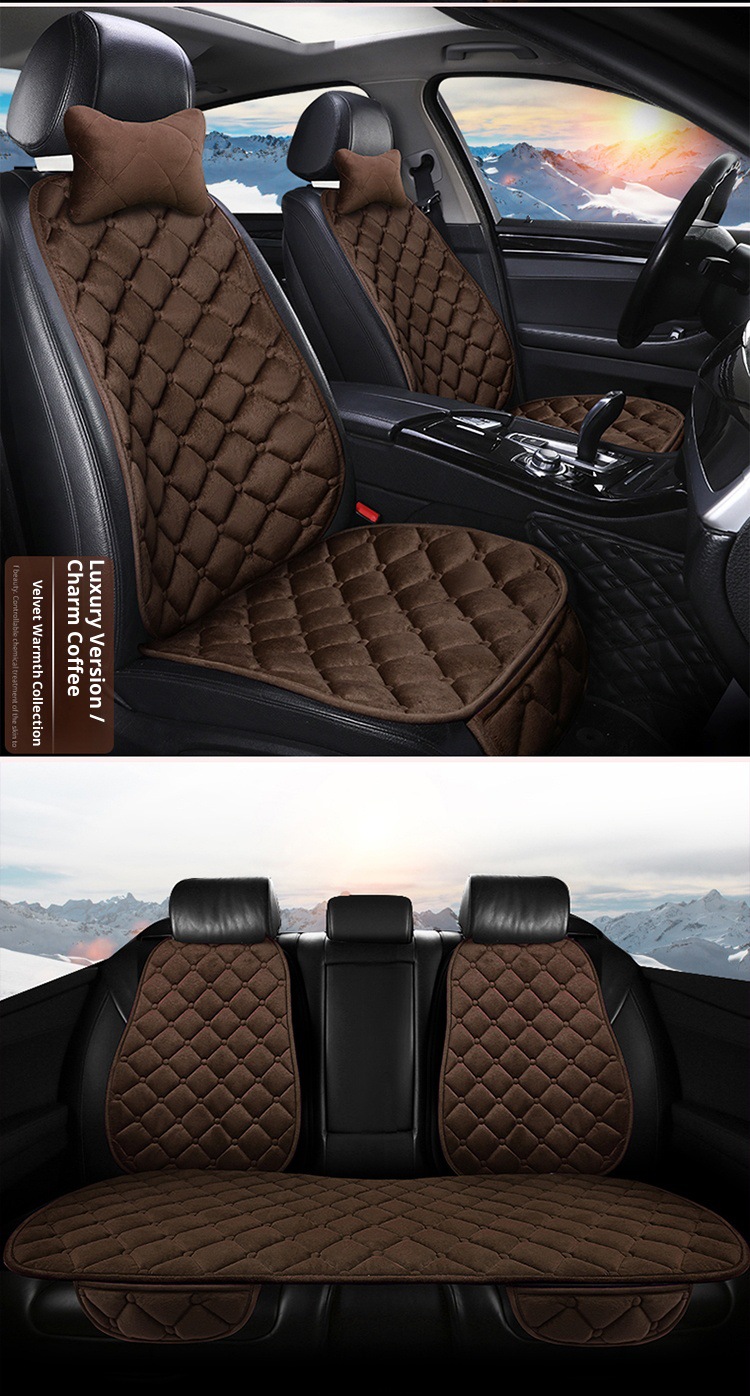 Plush Seat Cushion Half-Pack Seat Cover Velvet Seat Cushion Winter Seat Cover Small Three-Piece Cross-Border E-Commerce Car Seat Cushion