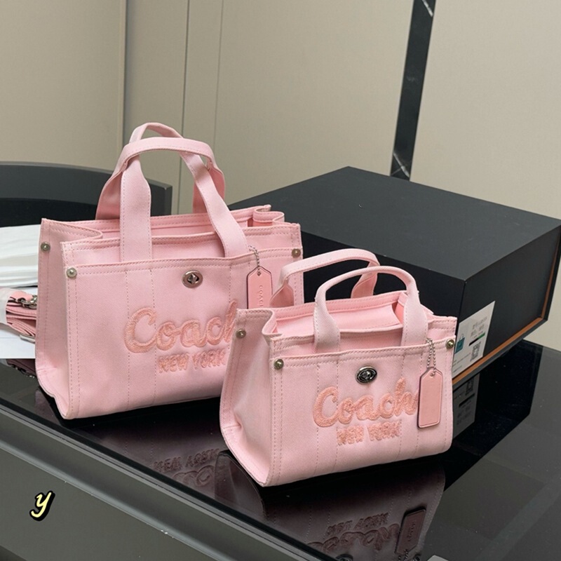 Coach C's New Women's Bag Cargo Denim Denim Canvas Tote Bag Work Clothing Fashion Shoulder Handheld Crossbody Bag Coach C's New Women's Bag Cargo Denim Denim Canvas Tote Bag Work Clothing Fashion Shoulder Handheld Crossbody Bag