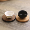 Creative wooden cushion Kung Fu Tea Ceremony Tea Too Japanese -style round thermal coating cup coffee cup wood cushion solid wood coaster