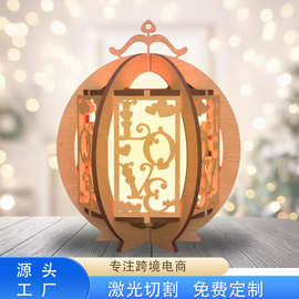 跨境情人节灯笼烛台套装木制小夜灯桌面台灯木灯架家居装饰摆件