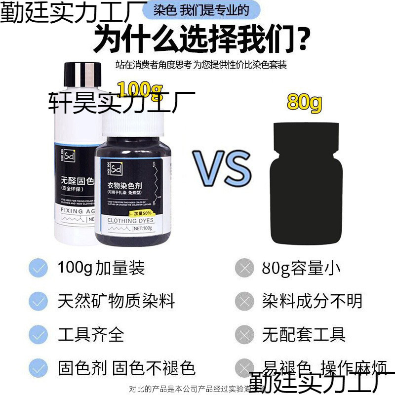 染色剂衣服染料正品专用不易褪黑色衣物修复还原翻新恢复剂|undefined