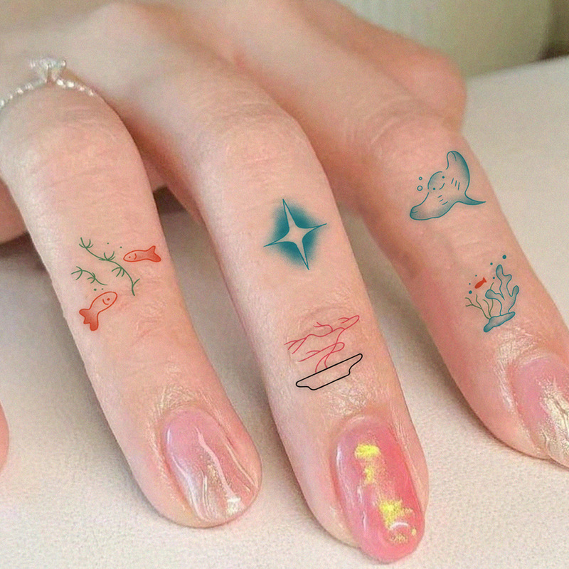 Colorful Dopamine Tattoo Stickers with Small Patterns, High Aesthetic Value, Ins-Style, Long-Lasting Tattoo Stickers, Semi-Permanent, Waterproof, in Stock Colorful Dopamine Tattoo Stickers with Small Patterns, High Aesthetic Value, Ins-Style, Long-Lasting Tattoo Stickers, Semi-Permanent, Waterproof, in Stock