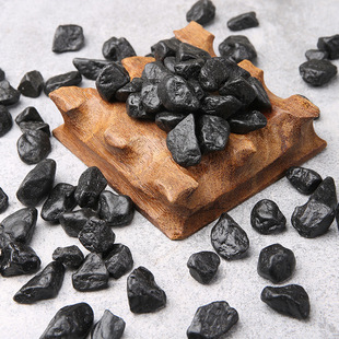 Black Gravel Washed Stone Particles Courtyard Paving Dark Gray Gravel Camping Nanjing Rain Flower Stone Small Gravel Cross-Border