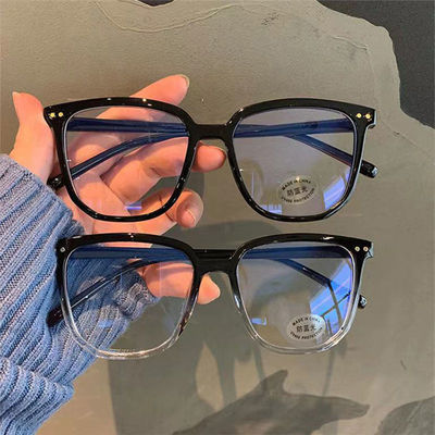 透明眼镜黑白眼镜框ins网红潮薄镜片素颜可配近视护目镜厂家批发
