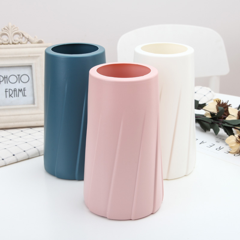 落下防止プラスチック花瓶ドライフラワーフラワーアレンジメント水耕栽培プラスチック花瓶リビングルームクリエイティブ小さな新鮮な装飾品フラワーアレンジメント装飾|undefined
