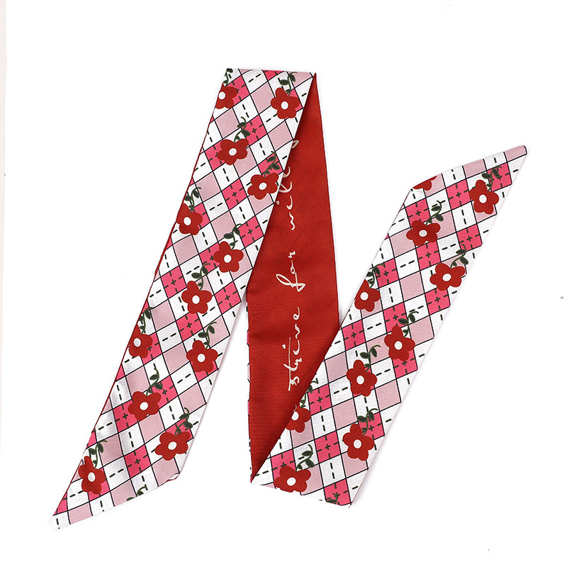 40g Weight Women's Elegant Heart Shape Flower Lingge Polyester Silk Scarf