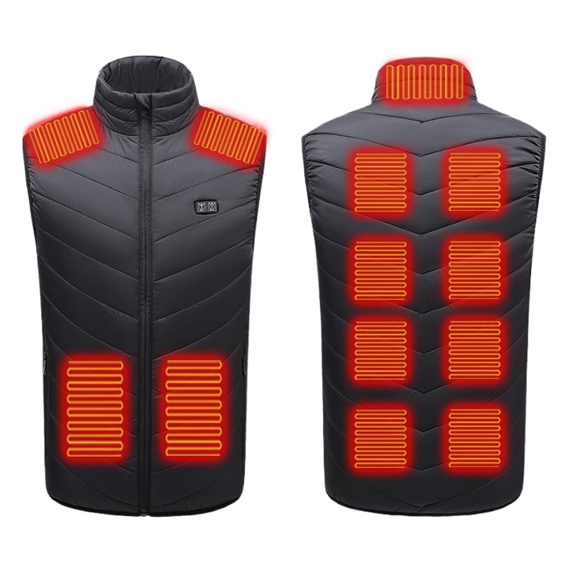 Chaleco Térmico Eléctrico Inteligente de 35 Zonas, Chaleco Calefactable para Hombre, Chaleco con Calefacción USB, Ropa Calefactable, Chaqueta de Talla Grande