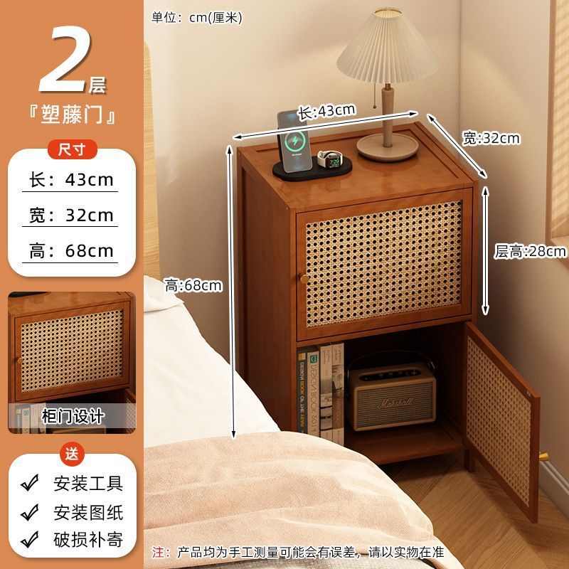 Mesa de cabezal de cama simple pequeño casero armario de almacenamiento al lado de la cama armario de almacenamiento moderno estante de almacenamiento del dormitorio varias camas