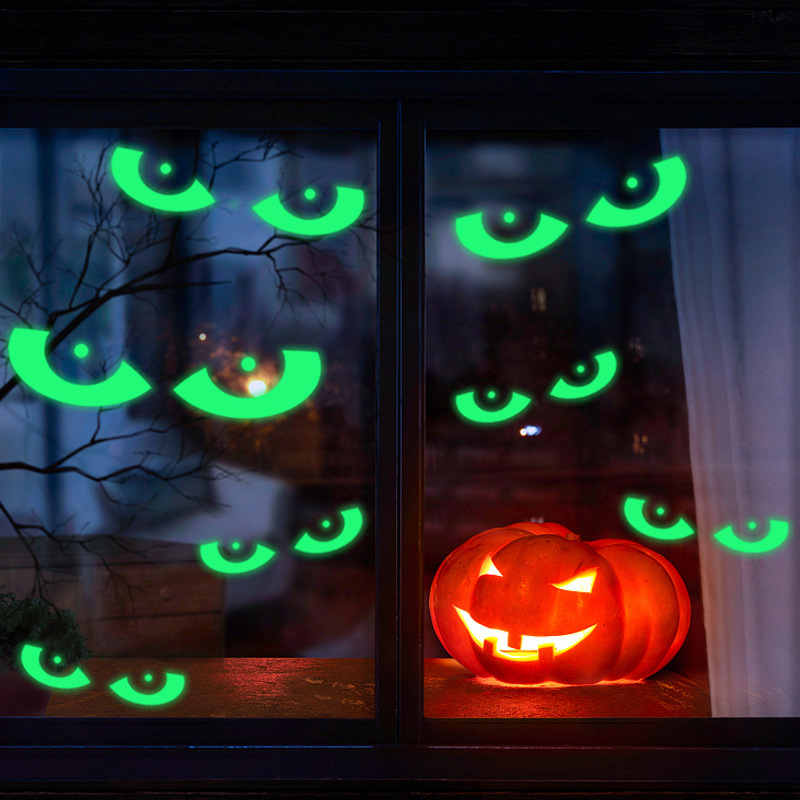 Halloween stickers luminous eyes ghost party decoration stickers words Amazon explosions fluorescent horror wall stickers self-adhesive Halloween stickers luminous eyes ghost party decoration stickers words Amazon explosions fluorescent horror wall stickers self-adhesive