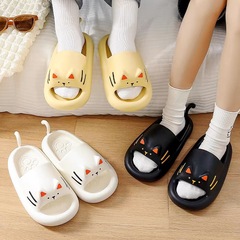 女性の夏の涼しいスリッパ、かわいい滑り止めスリッパ、子供、中型、大型の子供、屋内猫入浴、家庭用女の子スリッパ、子供用