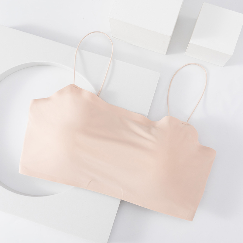 2556 ajustado transpirable fino hielo seda color sólido abrigo en el pecho de una sola pieza desmontable pecho almohadilla cabestrillo belleza espalda fabricante en stock