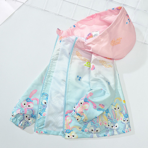 Children's Windproof Jacket Women's New Spring 2024 Outwear for Girls and Big Kids Trendy Outerwear