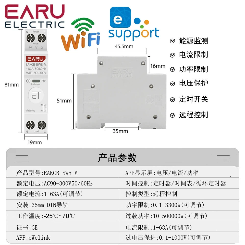 Умная электрическая панель WIFI граффити автоматический выключатель защита от перекрытия и перерасхода энергии таблица 1-63А (регулируется) беспроводной пульт дистанционного управления