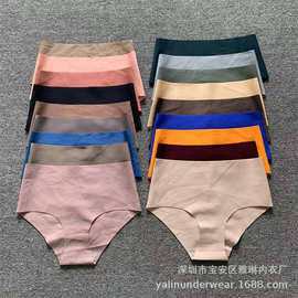 冰丝无痕内裤一片式高腰光板女性感三角裤尾货stock pant Turkey