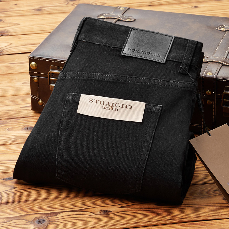 2023 new high-end bamboo charcoal fiber casual long pants anti-wrinkle business straight men's autumn and winter men's jeans