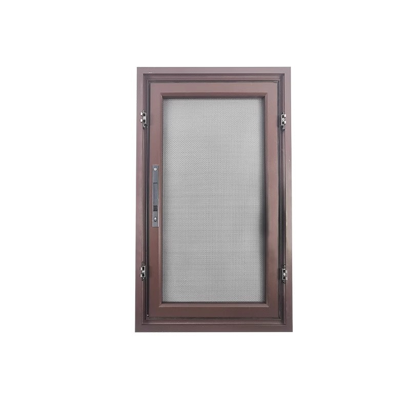 Ventana de malla de diamante exterior marco de bisagra abierto marco medio de acero inoxidable con cerradura personalizada puente rotura de aluminio image 6