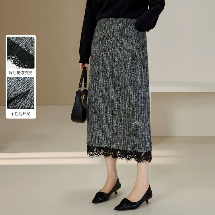 [Ретро легкий и модный блеск с блестками, сшитый бюстом юбка] Полноцветное шоу большой размер женская толстая мм весенняя одежда новый