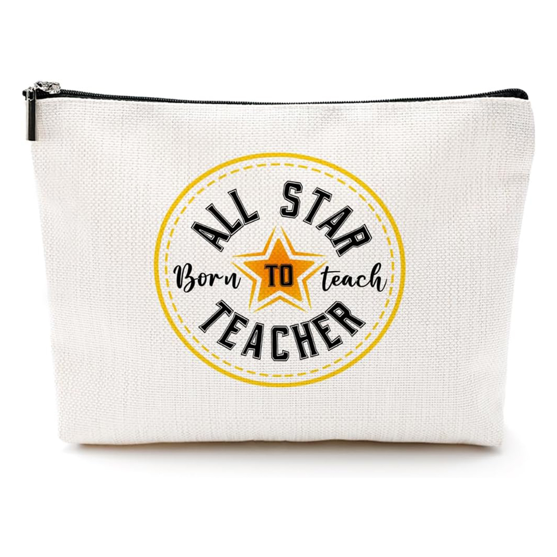 Transfronterizo Amazon explosión gráfica inglesa bolsa de maquillaje regalo zipper bolsa de lino impermeable bolsa de maquillaje bolsa de almacenamiento