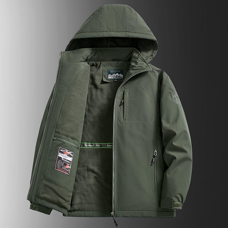 Aliexpress impermeable al aire libre ropa de algodón de lana gruesa chaqueta casual para hombres chaqueta de algodón caliente de tamaño grande para hombres