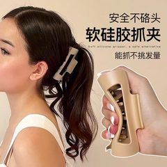 秋季热销网红爆款软质硅胶发夹女高级感精致2025新款安全防摔发夹