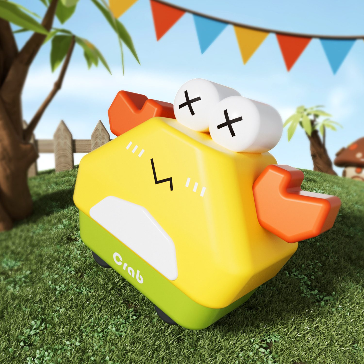 기하학적 게(노란색)