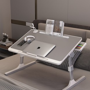 Adjustable Height Folding Bed Desk for Dormitory Students, Simple Writing Desk with Height Adjustment Bracket