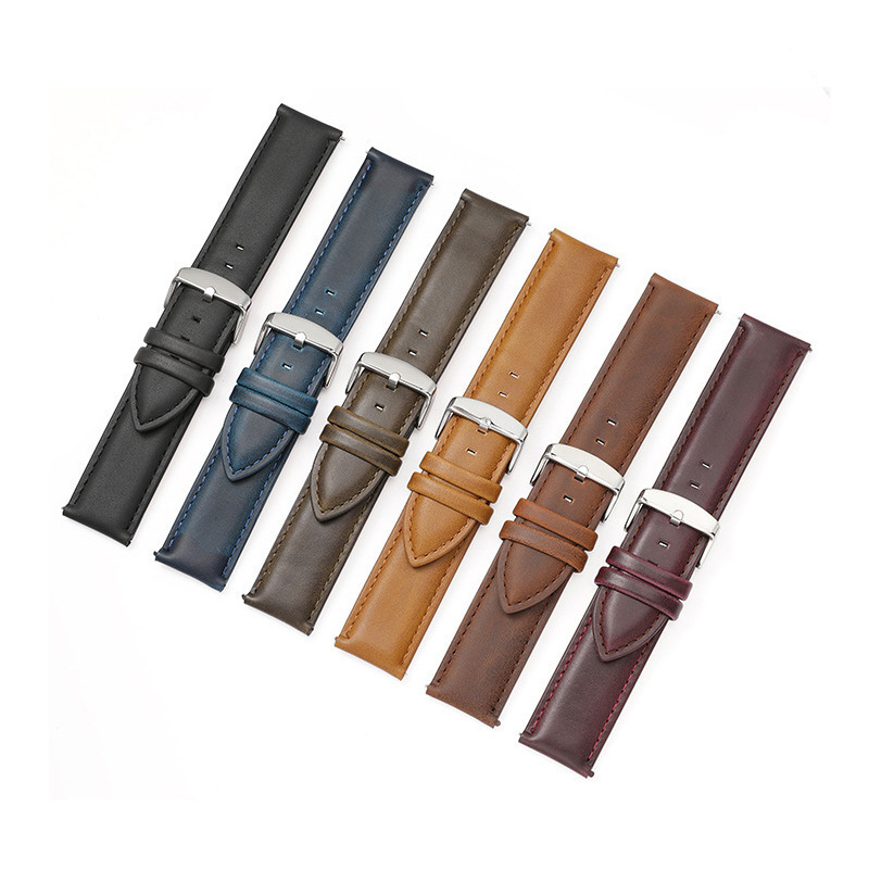 Oil Tanned Leather 22mm 20mm 18mm Watchband Quick Release