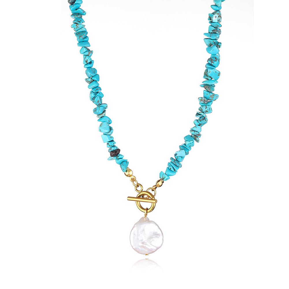 40g Weight Freshwater Pearl Pendant Material Pendant Necklace Classification 1 Piece Quantity Holiday, Daily Occasion Freshwater Pearl Material Irregular Pattern Women's Gender Toggle, Beaded Design Casual Style Casual Irregular Freshwater Pearl Gravel Pendant Necklace In Bulk 10