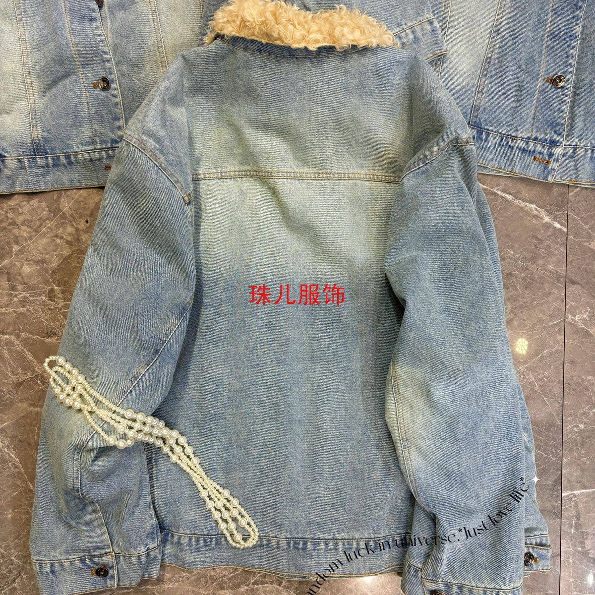 轻奢气质复古保暖新冬上优雅羽绒服外套牛仔图片色有吊牌