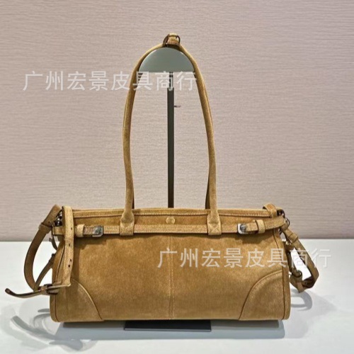 2025 SoftLux Boston Oil Wax Leather Women's Bag Single Shoulder Crossbody Commuter Underarm Handbag Light Retro - Thumbnail 6