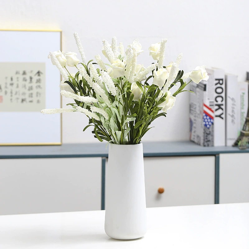 Nordic Creative Simple White Ceramics Vase Living Room Table Model Room Porch Decoration Swing Flower Set