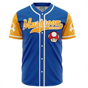 2024 New European and American Men's Foreign Trade 3D Printing Summer Hem Button Loose Baseball Uniform Short-sleeved T-shirt Men's Summer