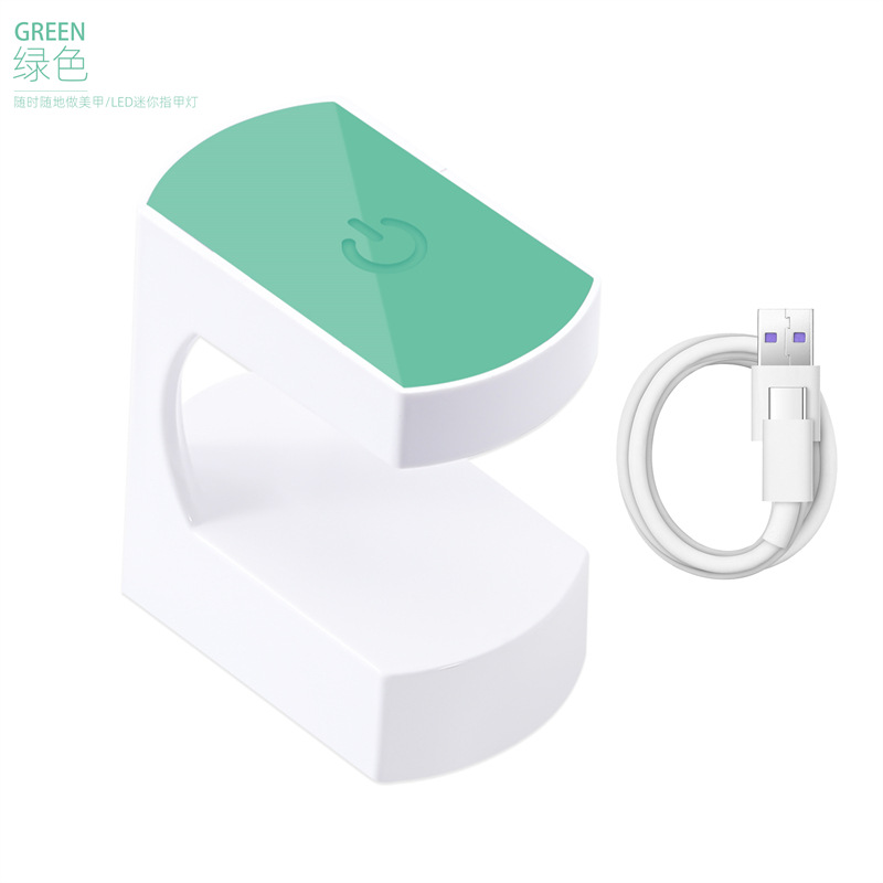 Mini lámpara de uñas transfronteriza para manicura abierta USB pequeño esmalte de uñas portátil pegamento lámpara de fototerapia de secado rápido multicolor