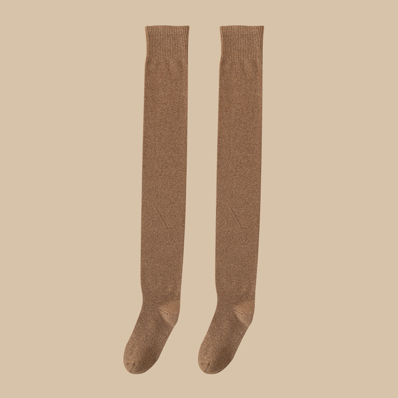 1 쌍 (다크 브라운) 면 패딩 스타킹