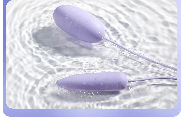 Sucking and Vibrating Egg Set with Wired Remote, Silicone and ABS, Purple — detail image 10