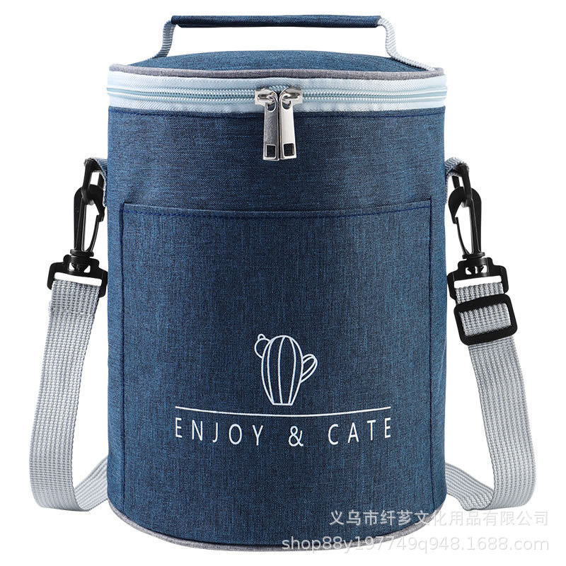 Bolsa de almuerzo de aislamiento bolsa de oficina bolsa de estudio bolsa de almuerzo bolsa de aluminio gruesa mano redonda