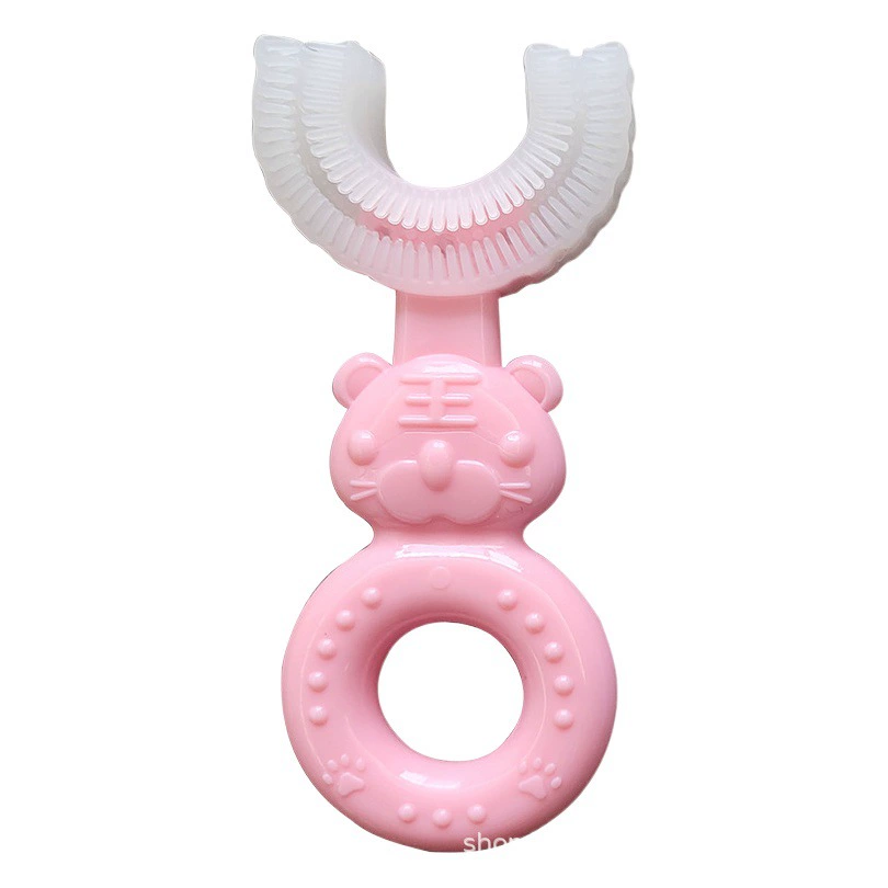 Детская зубная щетка силиконовая Мягкая щетина U-образная зубная щетка Детская От 2 до 14 лет Чистка артефакт мультфильм зубная щетка оптом