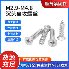 不锈钢沉头十字槽沉头自攻螺丝钉M2.9-M4.8墙板钉GB846-85钉尖尾