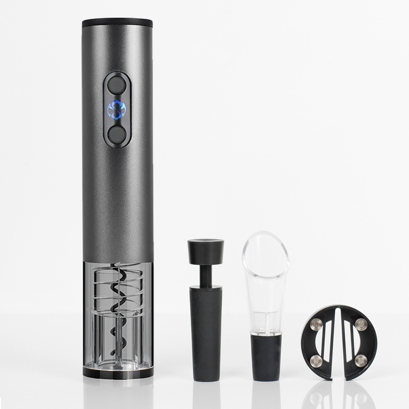 Set de 4 piezas abridor eléctrico de vino, incluye sacacorchos y accesorios, al por mayor